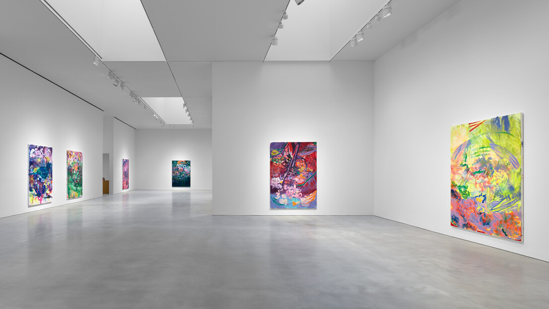 Jadé Fadojutimi, Dwelve. A goosebump in memory, exhibition view. Courtesy of Gagosian