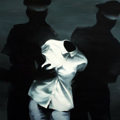 Nguyen Thai Tuan, Black Painting No.105, 2013, olio su tela, 130 x 110 cm