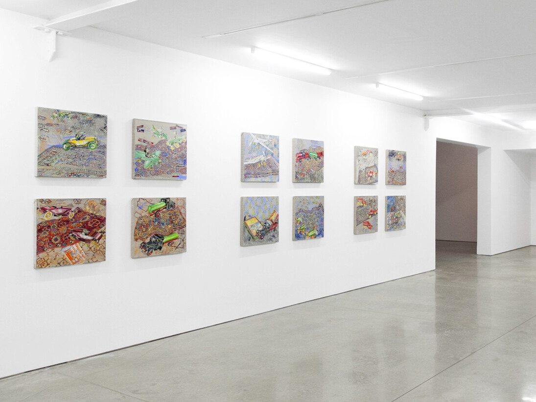 Installation view of David Schorr: Flying Carpets. Courtesy of Ryan Lee, New York.
