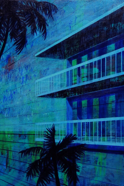 Todd Lanam, Untitled (Isla Vista), (2014), oil on canvas, 14 x 11 inches.