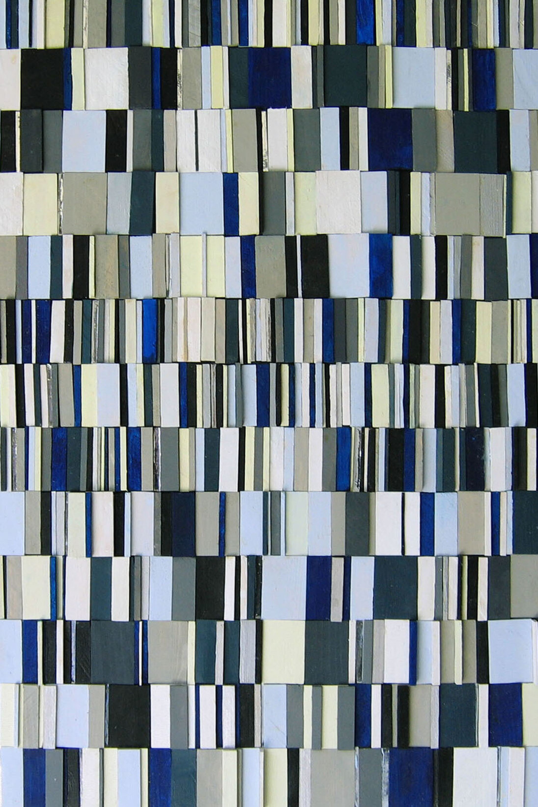 Syncopation (detail), 2013 28 x 24 inches, wood, acrylic, metallic paper on panel by Stephen Walling