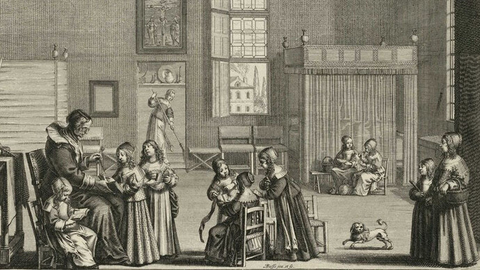 Abraham Bosse, Die schulmeisterin (detail), um 1638. Mit freundlicher genehmigung der Staatlichen Museen