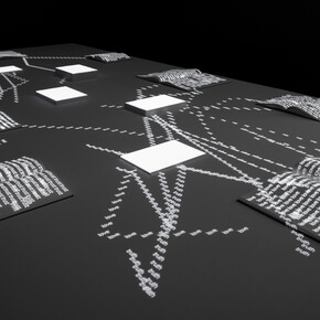 Charles Sandison, Tabula rasa, exhibition view. Courtesy of Galerie Forsblom