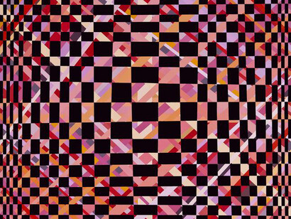 Trial No. 132, Trance at Sunset, 2016, acrylic on canvas, 185 x 200 cm. Courtesy of Ayyam Gallery
