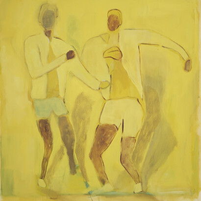 Enrico Riley, Together yellow and brown, 2022. Courtesy of Nathalie Karg Gallery
