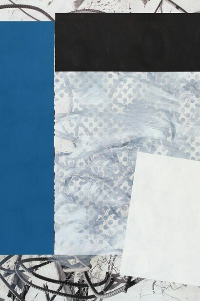 Kevin Appel, Kissing Cousins, 2014, Acyrlic, oil, and UV cured ink on canvas over panel, 84 x 72 inches, 213.4 x 182.9 cm