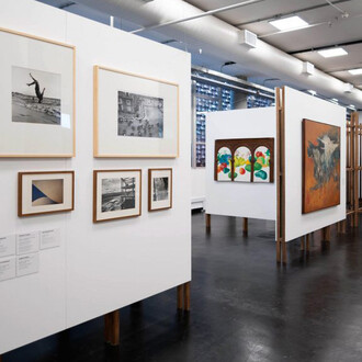 Uma história da arte brasileira, vista da exposição. Cortesia do Museu de Arte Moderna do Rio de Janeiro