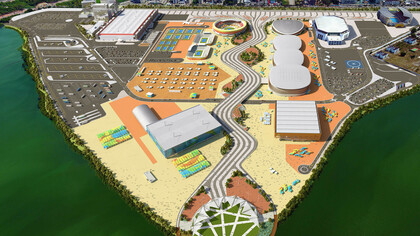 Representação do Parque Olímpico dos Jogos Rio 2016