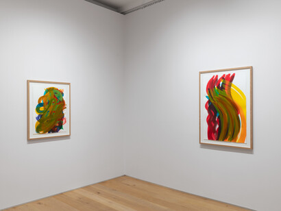 Katharina Grosse, Point rock, exhibition view. Courtesy of Galerie Max Hetzler