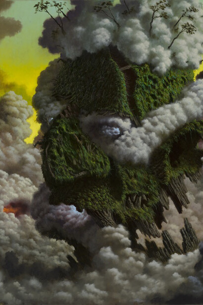 Fulvio Di Piazza, Green god, cm 100x80