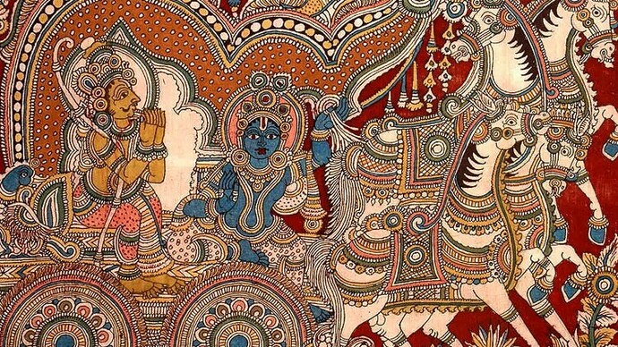 Motivo floreale, arte Kalamkari