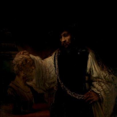 Así imaginó Rubens a Aristóteles, apoyando su mano sobre el busto de Homero 