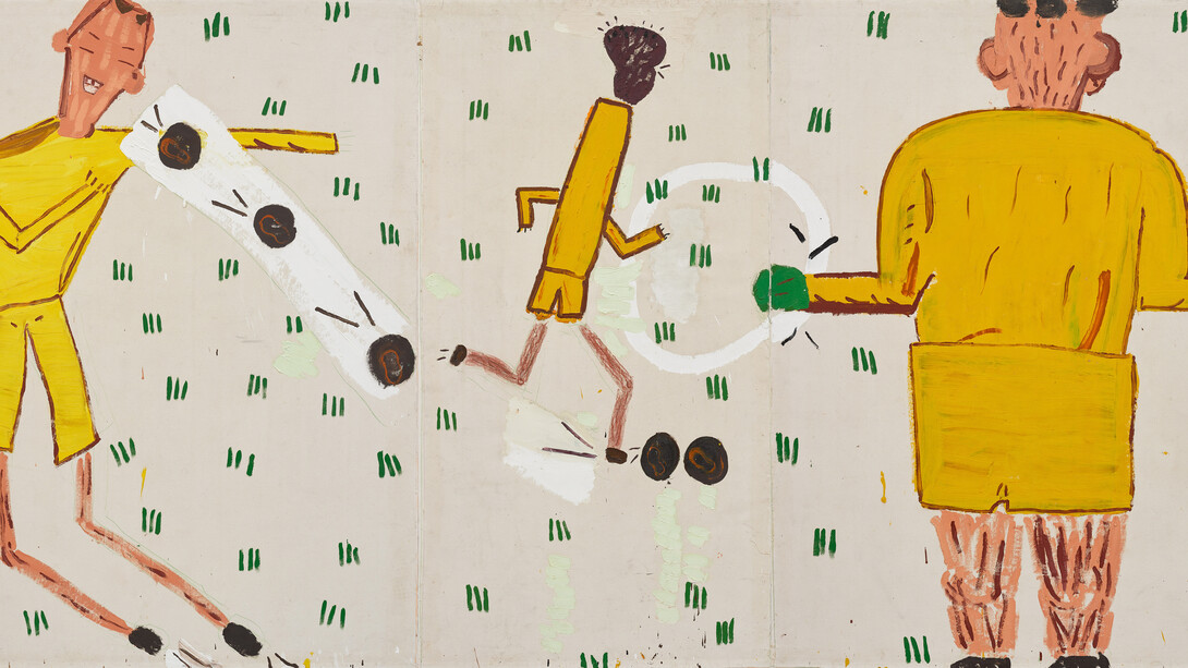 Rose Wylie, Yellow strip, 2006. Courtesy of Zentrum Paul Klee