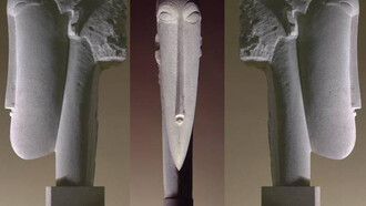 Amedeo Modigliani, Testa di fronte e di profilo, 1911-12