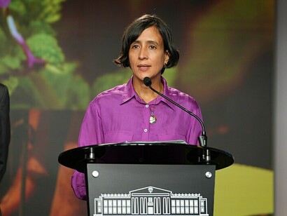 Minister of environment of Colombia Susana Muhamad announces details about COP16 at Cali, Colombia 2024