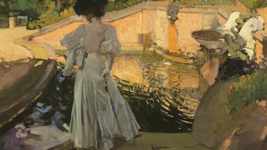 Joaquin Sorolla, Guardando i pesci, 1907, Olio su tela, cm 81 x 105,8, Collezione privata