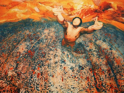 The Sand Betrayed, a mural by David Alfaro Siqueiros which illustrated the first edition of "Canto General"