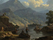 John Knox, Landscape with Tourists at Loch Katrine