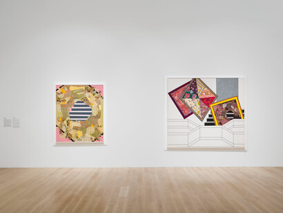 Miriam Schapiro, 1967–1972, vista de exhibición. Cortesía del Instituto de Arte Contemporáneo de Miami