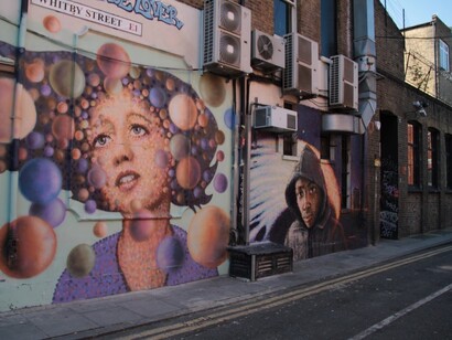 Londres. Grafitis en el East End