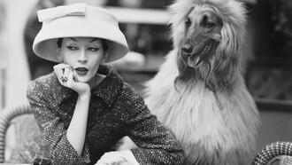 Richard Avedon - "Dovima en chapeau cloche, Café des Deux Magots, Paris" - 1955 