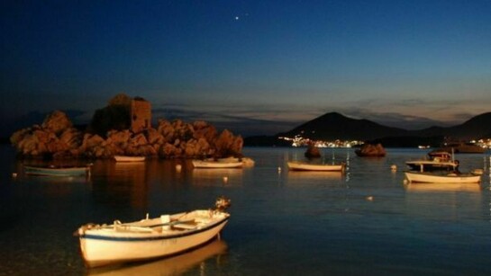 Przno, il mare al tramonto