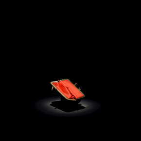 `Red leather purse`