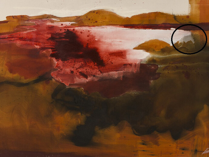 Kate Downie, The Bay, oil on canvas, 110 x 200 cm