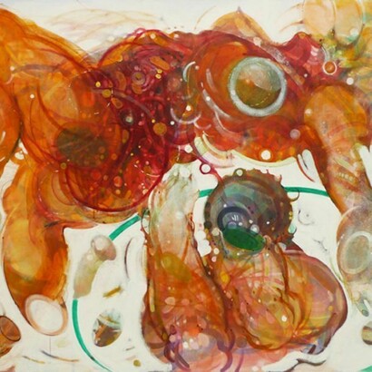 Sassan Gharehdaghloo, Untitled, 2009, acrylic on canvas, 59 x 78.75 inches