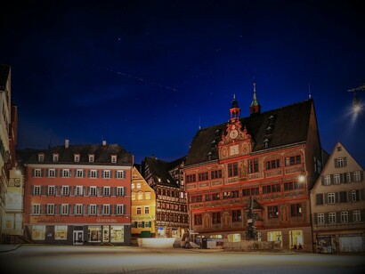 A train of satellites on orbit