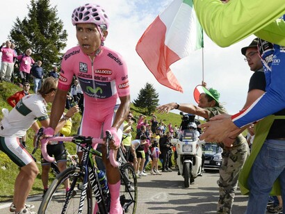 Quintana en una etapa del Giro