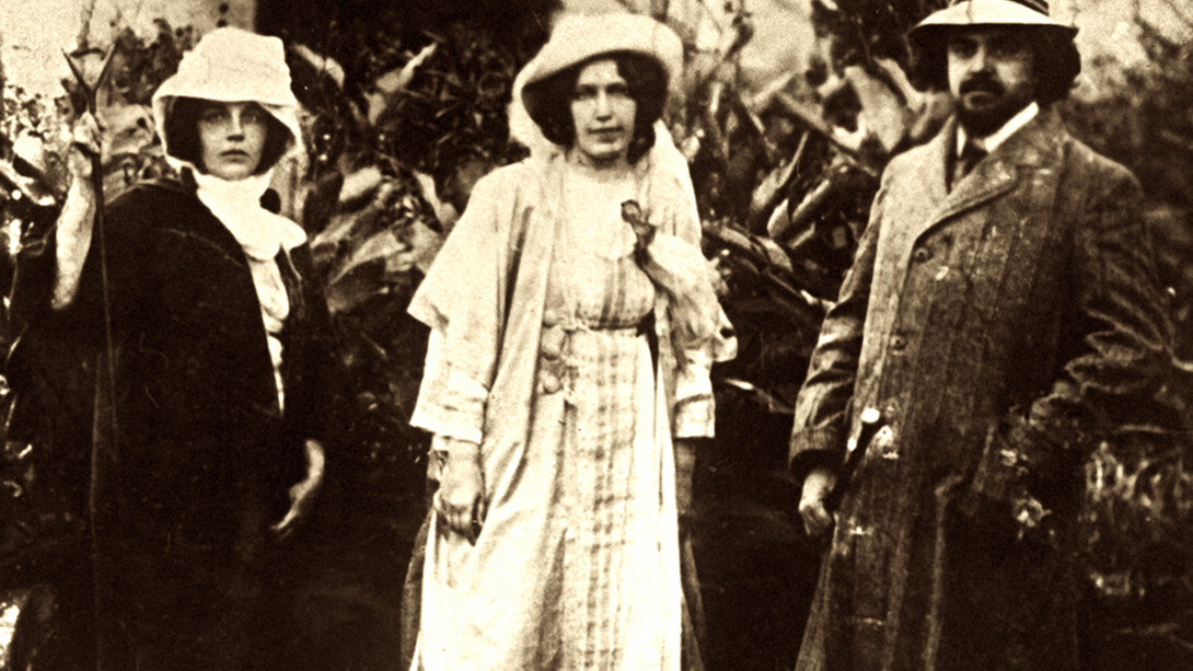 Berdiáyev con su esposa Lydia y Adelaide Gertsyk