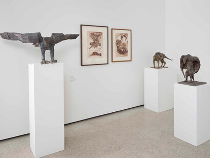 Dame Elisabeth Frink, Natural connection, exhibition view. Courtesy of YSP Gallery
