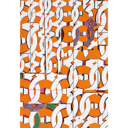 Margaret Lanzetta,  The Scent of Water, 2015, acrylic and oil on canvas, 40 x 56 inches. Photo credit: Kevin Noble