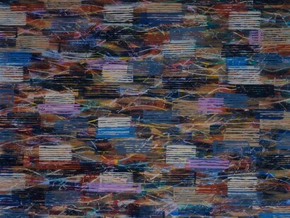 Tom Pike, Warp and Weft, 40 x 56 cm, arylic on Paper