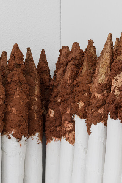 Cinthia Marcelle, Fence mirage – MDD version, exhibition view. Courtesy of Museum Dhondt-Dhaenens