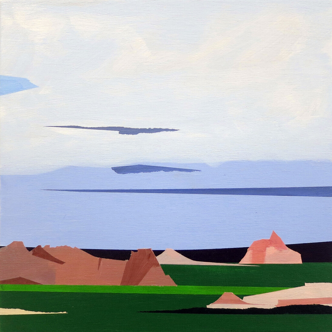 South Dakota, Badlands, 2012, 8x8" acrylic on panel