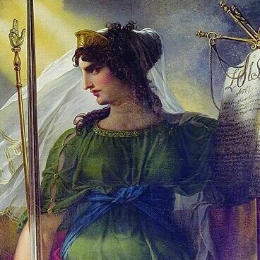 Charles Meynier, "La justicia", óleo sobre lienzo, 1814