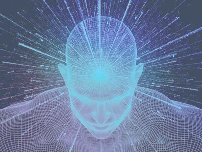 A computer graphic representation of the consciousness in a hyper active state