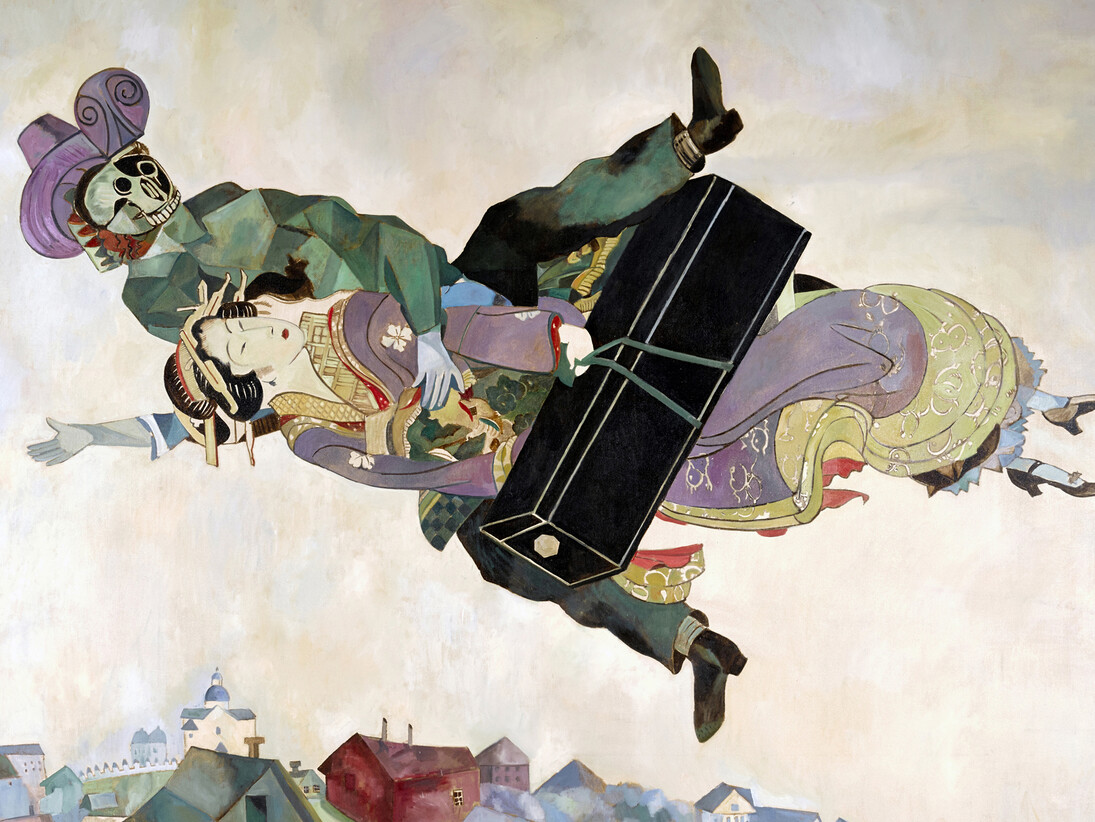 Wolfe von Lenkiewicz, Over the Town/Autumn, 2009, Oil on canvas, 280 x 370 cm (110.2 x 145.6 in)