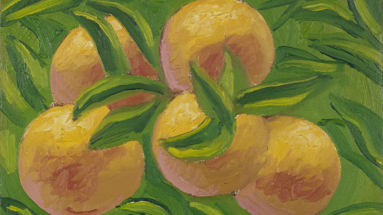 Salvo, Arance, 1981, olio su tela, cm 19x24,5, Courtesy Norma Mangione Gallery e Archivio Salvo, Torino, Foto Sebastiano Pellion di Persano