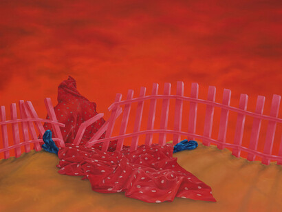 Rachel Simon Marino, Running on air (detail). Courtesy of Berggruen Gallery