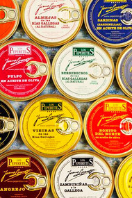 La variedad de productos enlatados de la marca de conservas 'Los Peperetes'