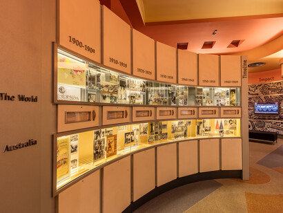 Immigration in the 20th Century, exhibition view. Courtesy of Migration Museum