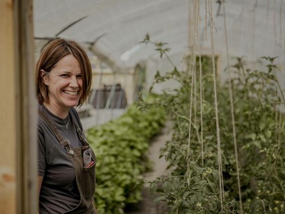 Jenny Huddart, head gardener at The Small Holding in Kent, UK