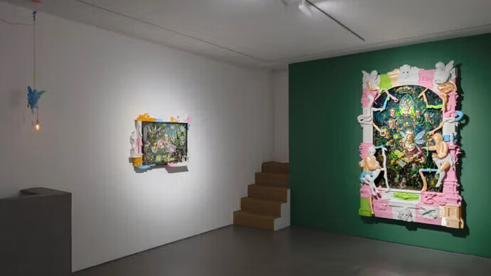 Rachel Maclean, The enchantment of reason, exhibition view. Courtesy of Josh Lilley Gallery