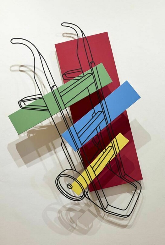 Michael Craig-Martin, b.1941, Dolly, 1983, oil on canvas and steel, 155 cm tall, Donated by Eric and Jean Cass through the Contemporary Art Society 2012