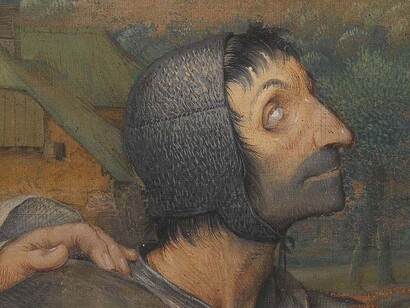 Pieter Bruegel il Vecchio, La parabola dei ciechi, particolare