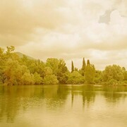 Elger Esser, Ninfa - (Sleparis), 2013, Directprint, AluDibond, Shellac, 79 7/8 X 103 1/2 X 1 3/4 inches (203 X 263 X 4.5 cm)