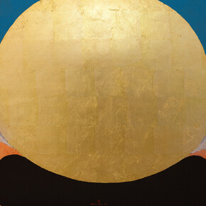 Kenji Yoshida, La Vie, 2008, metal and oil on canvas, 81 x 100 cm, Photo by Jonathan Greet, Image Courtesy October Gallery, London